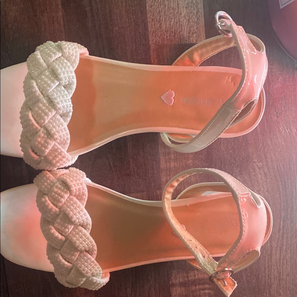 Elegant Cream Braided Girls Sandals